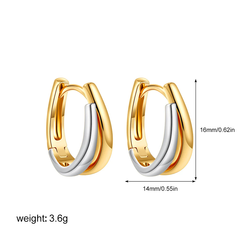 Retro Twist C-Hoop Earrings