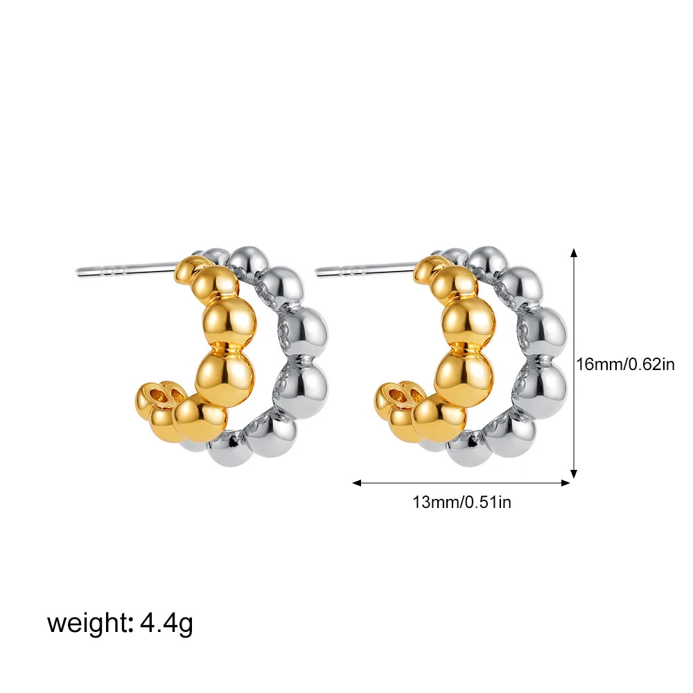 Retro Twist C-Hoop Earrings