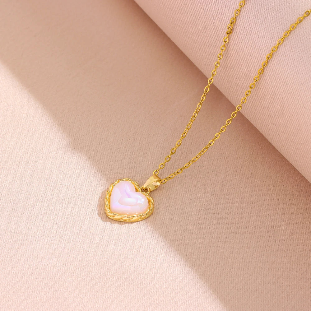 Mermaid Heart Pearl Necklace