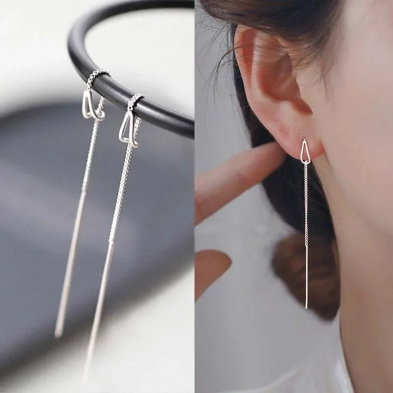 Multicolor Geometric Drop Earrings – Crystal & Copper