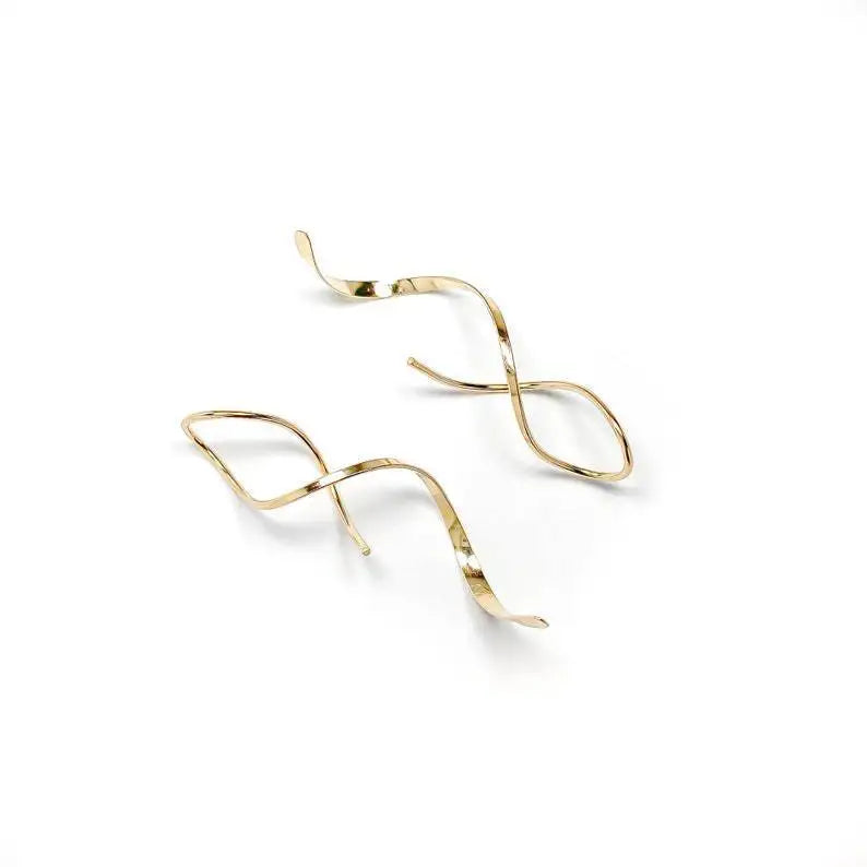 Twisted Drop Earrings – Silver/Gold/Rose Gold