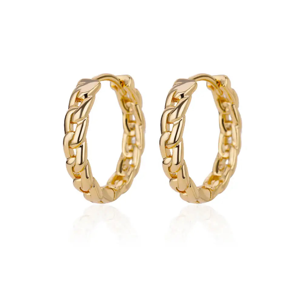Golden/Silvery Multi-Shaped Hoop Earrings