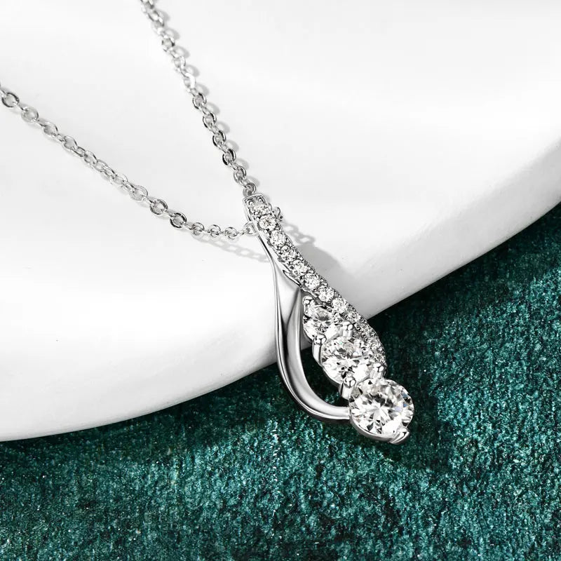 Infinity Moissanite Pendant Necklace – 925 Sterling Silver