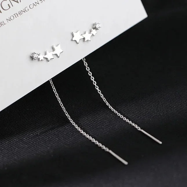 Multicolor Geometric Drop Earrings – Crystal & Copper