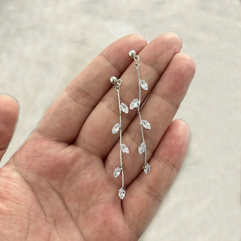Vintage Crystal Tassel Drop Earrings – Star & Heart Charm Dangles