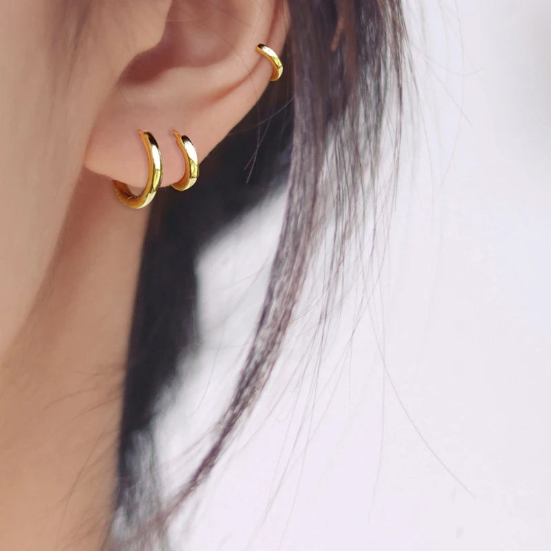 Stainless Steel Small Hoop Cartilage Earrings