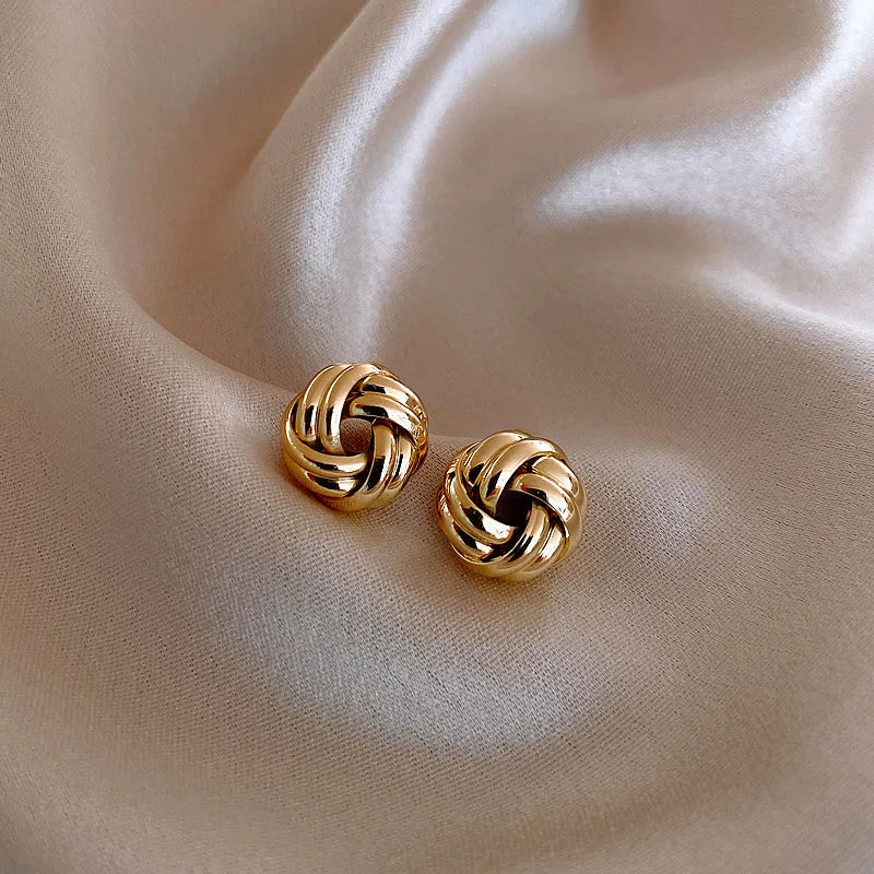 Twist Knot Stud Earrings