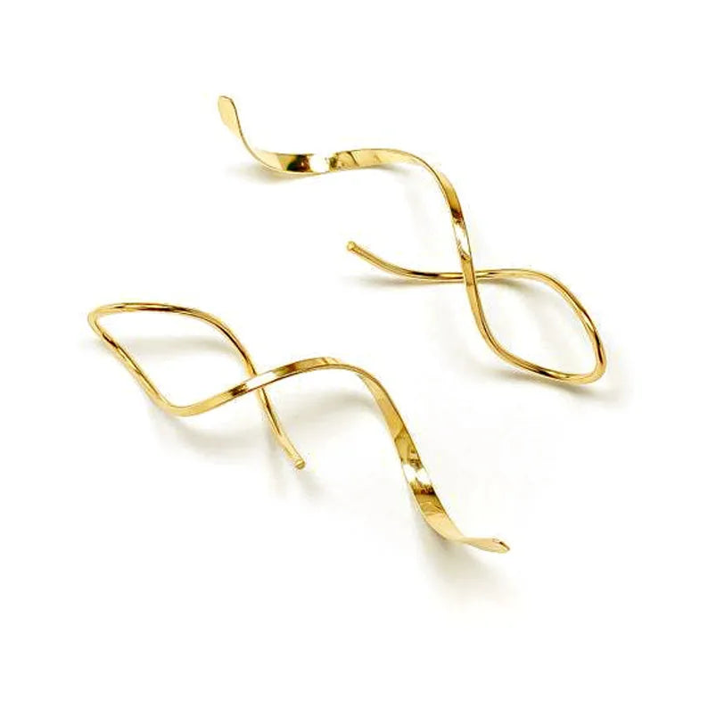 Twisted Drop Earrings – Silver/Gold/Rose Gold