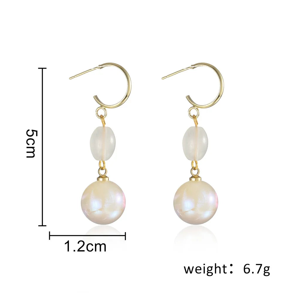 Bohemian Pearl & Rhinestone Stud Earrings