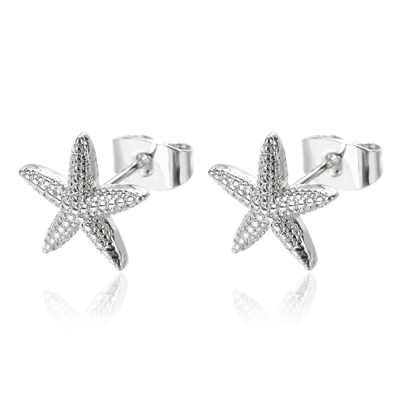 Golden/Silvery Multi-Shaped Hoop Earrings