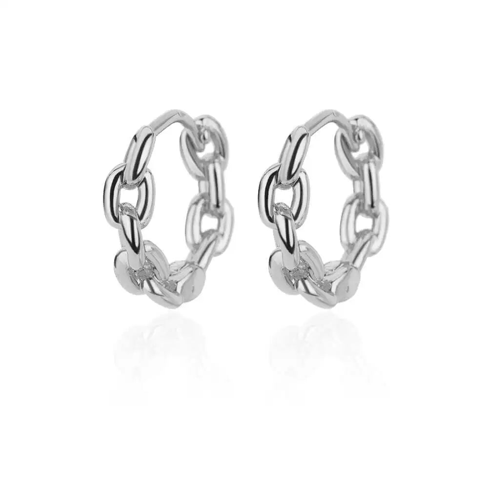 Golden/Silvery Multi-Shaped Hoop Earrings
