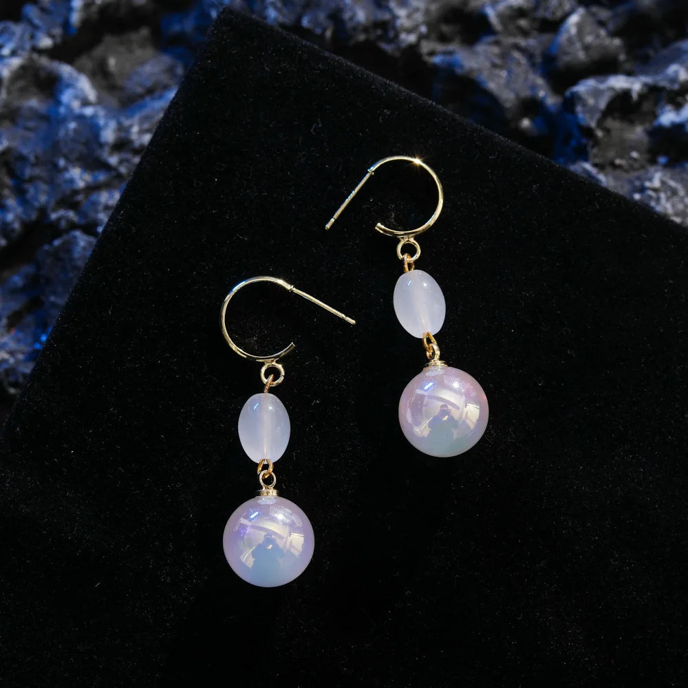Bohemian Pearl & Rhinestone Stud Earrings