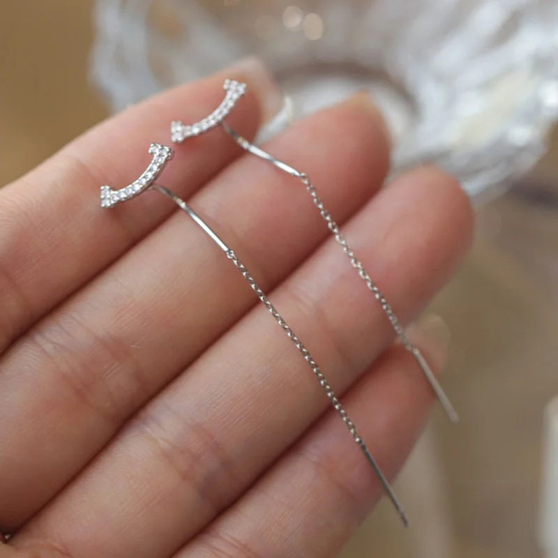 Vintage Crystal Tassel Drop Earrings – Star & Heart Charm Dangles