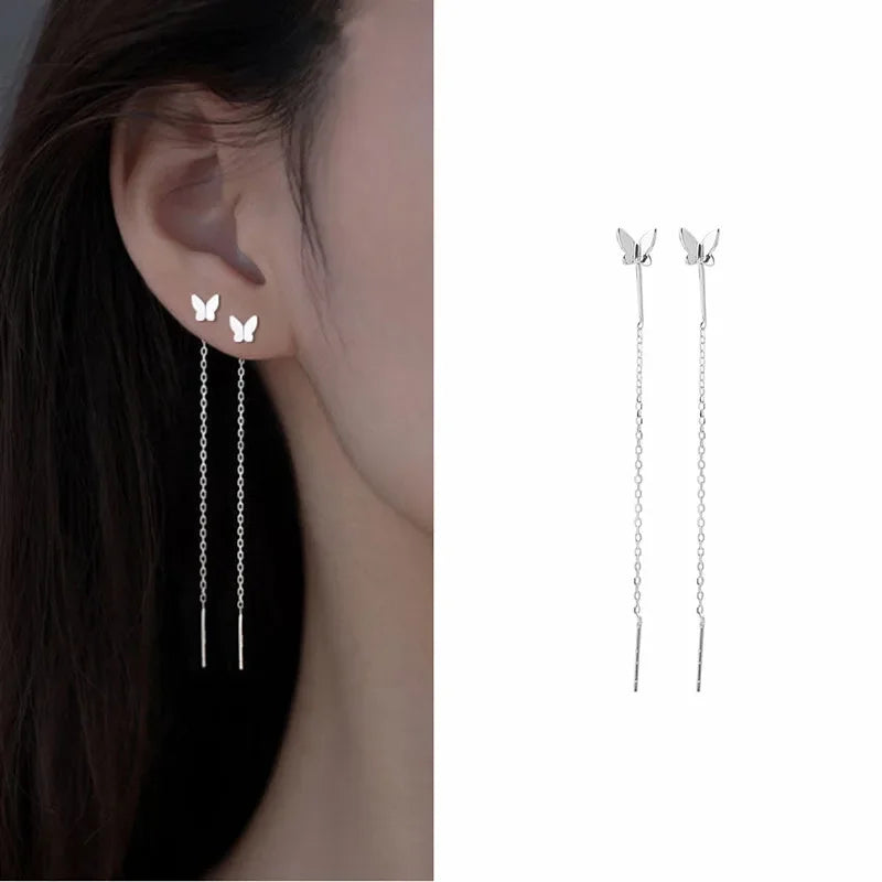 Multicolor Geometric Drop Earrings – Crystal & Copper