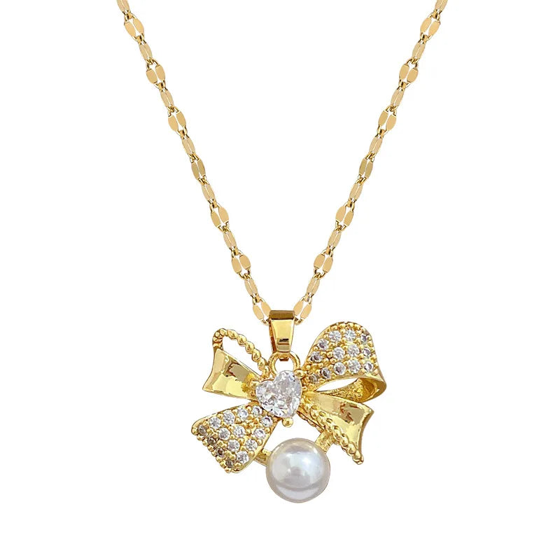 Bow & Pearl Jewelry Set