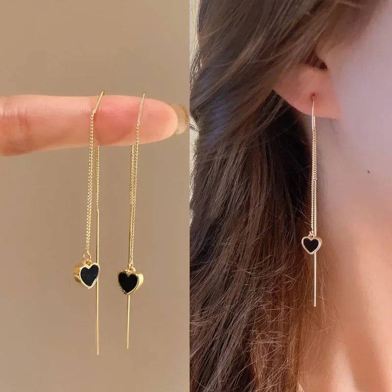 Multicolor Geometric Drop Earrings – Crystal & Copper