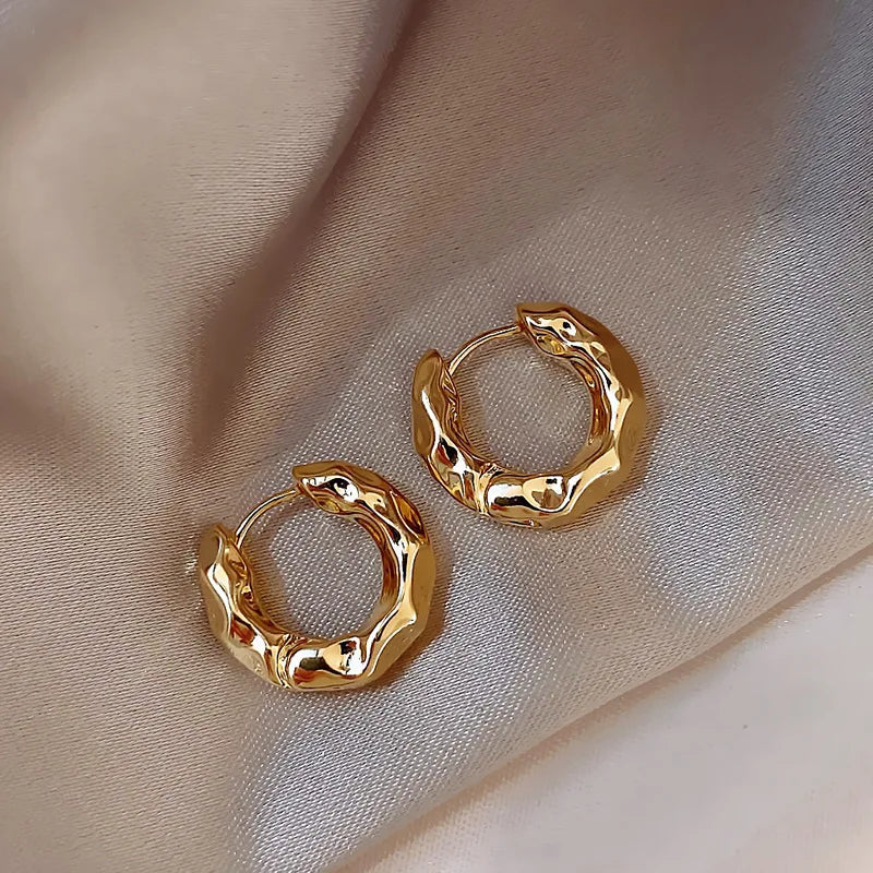 Geometric Hoop Earrings – Minimalist Office Jewelry