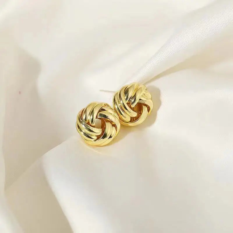Twist Knot Stud Earrings