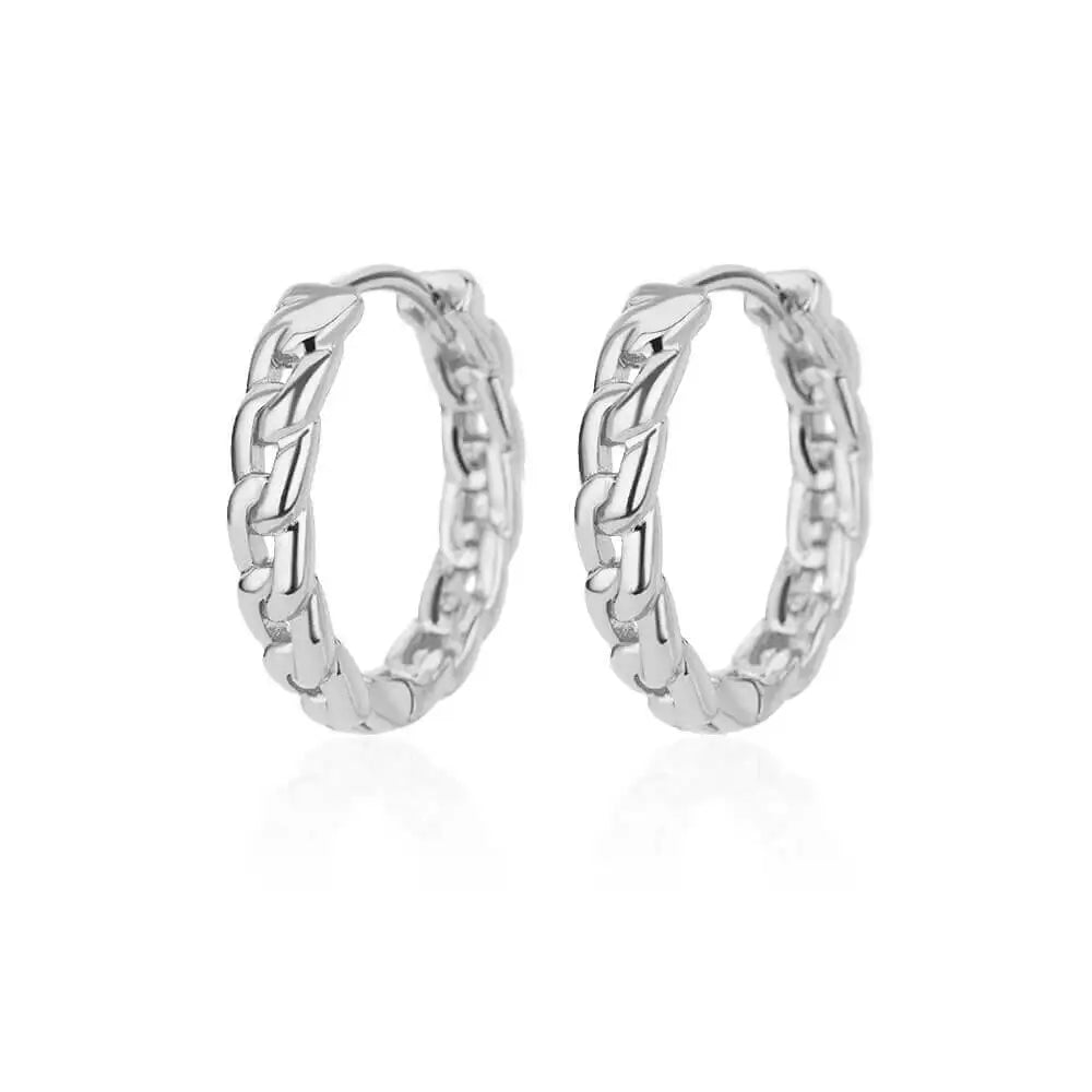 Golden/Silvery Multi-Shaped Hoop Earrings