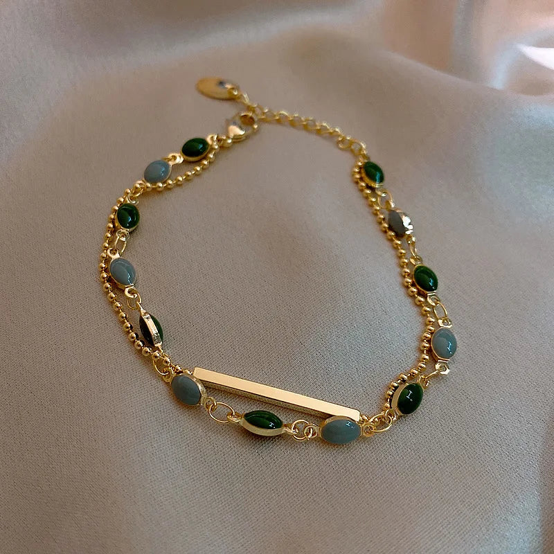 Bohemian Minimalist Multi-Layer Bracelet Set – 6-Piece Fashion Jewelry