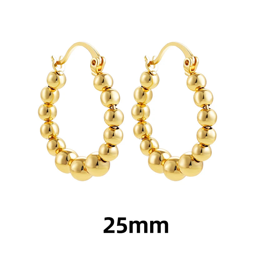 Gold Twisted Hoop Earrings