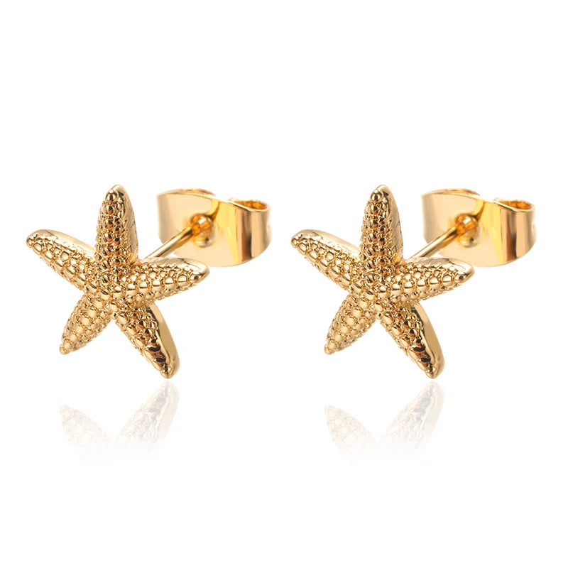 Golden/Silvery Multi-Shaped Hoop Earrings