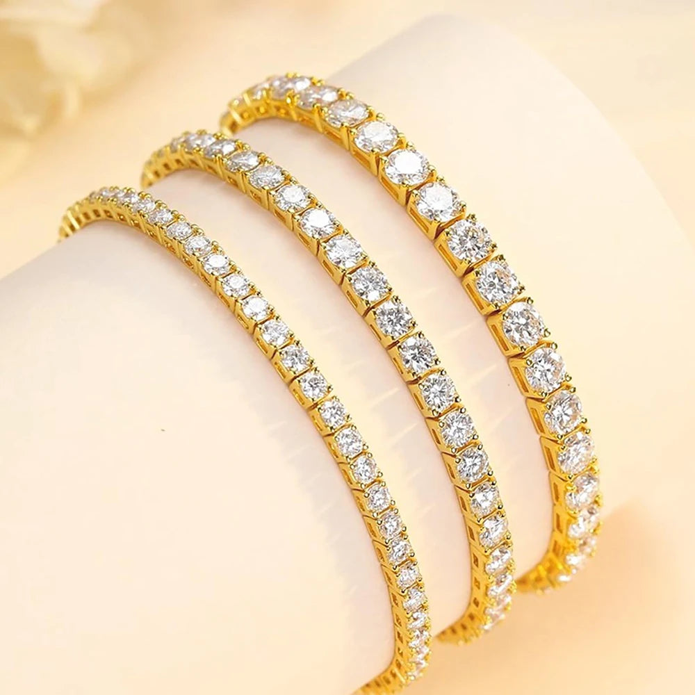 D-VVS1 Moissanite Tennis Bracelet – 925 Sterling Silver