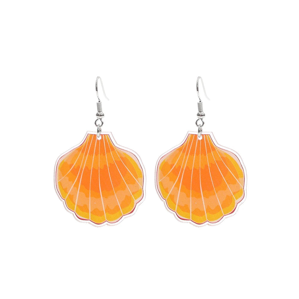 Vintage Blue Wave Acrylic Drop Earrings