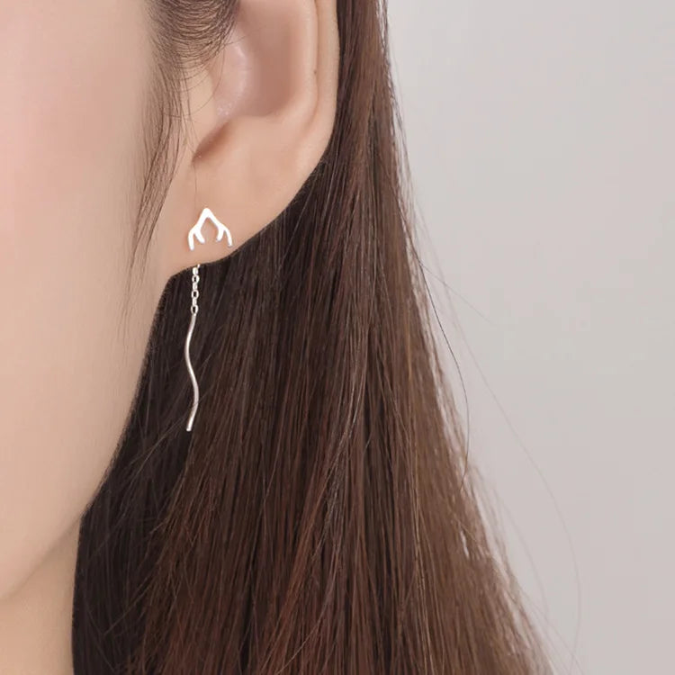 Bohemian Tassel Drop Earrings – Heart, Rose & Clover Charms