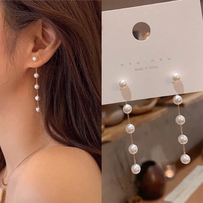 Vintage Crystal Tassel Drop Earrings – Star & Heart Charm Dangles