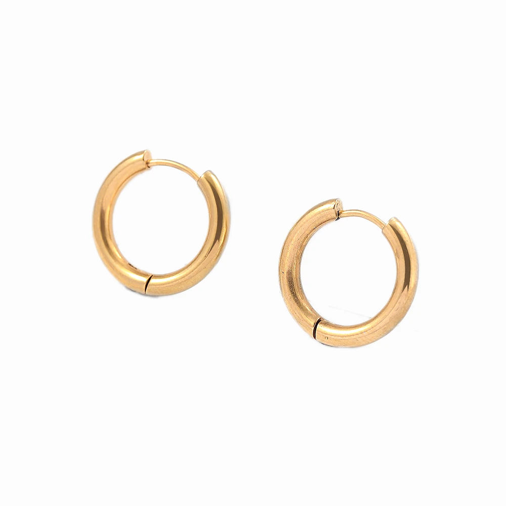 Gold Twisted Hoop Earrings