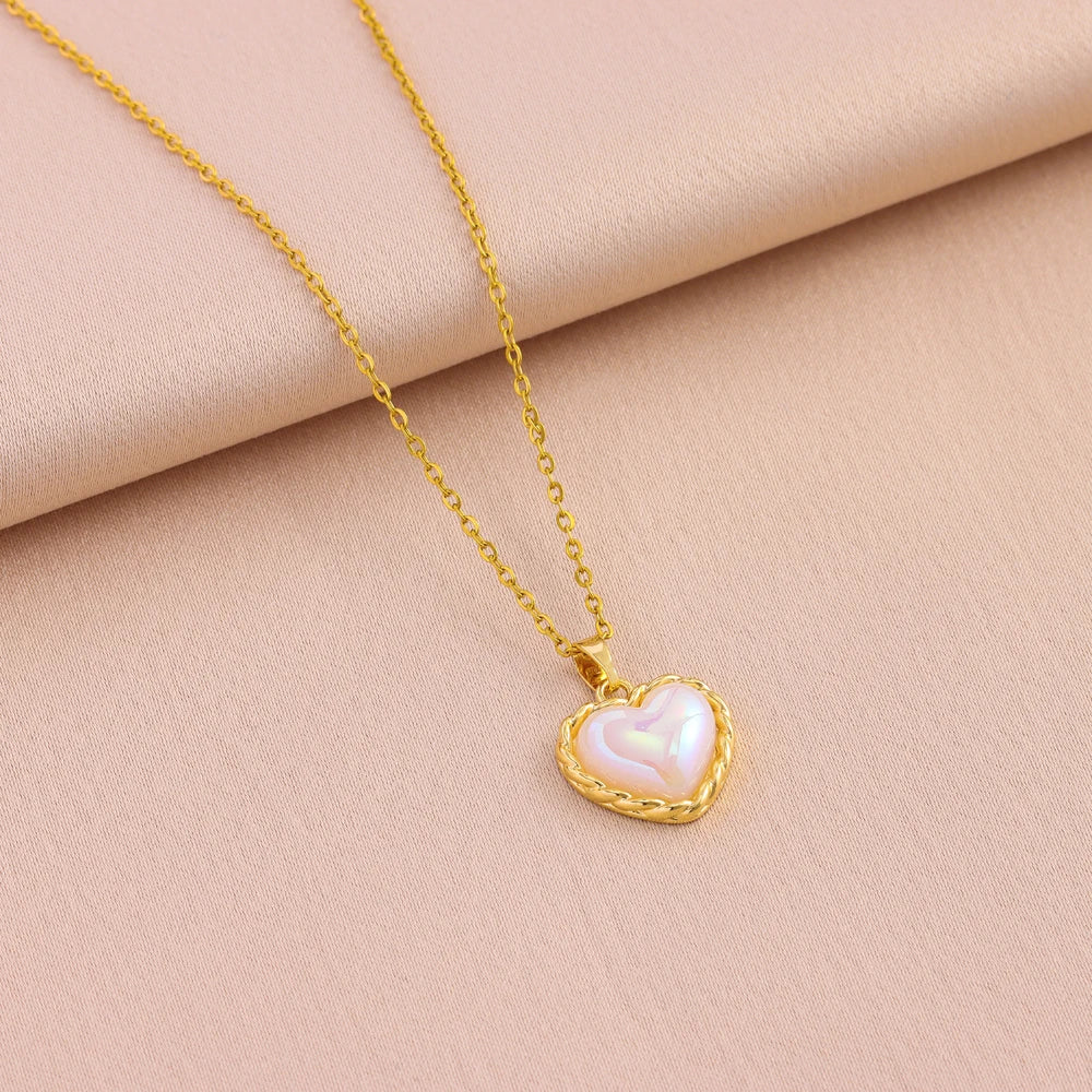 Mermaid Heart Pearl Necklace