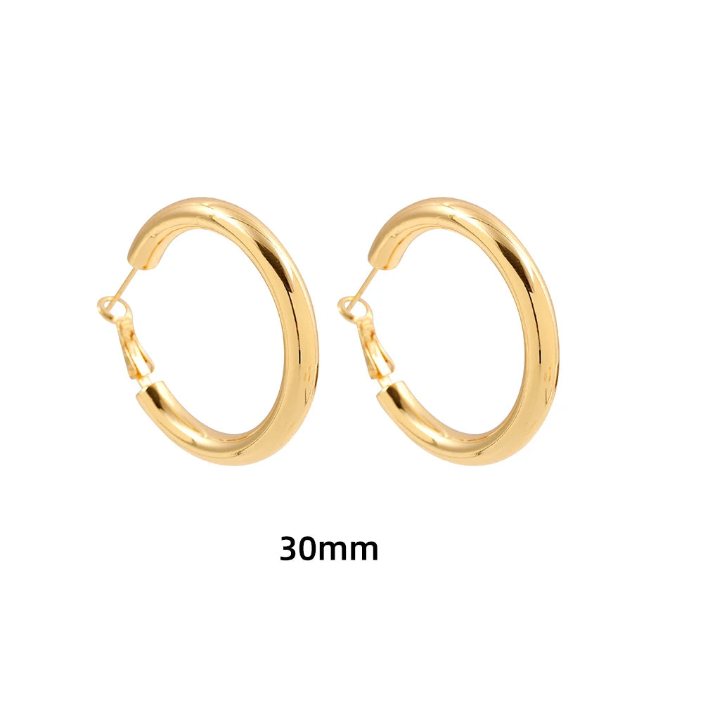 Gold Twisted Hoop Earrings