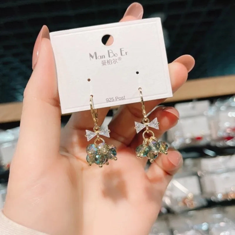 Bohemian Pearl & Rhinestone Stud Earrings