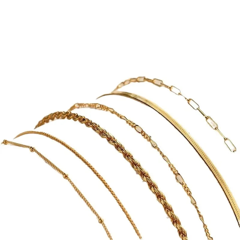 Bohemian Minimalist Multi-Layer Bracelet Set – 6-Piece Fashion Jewelry