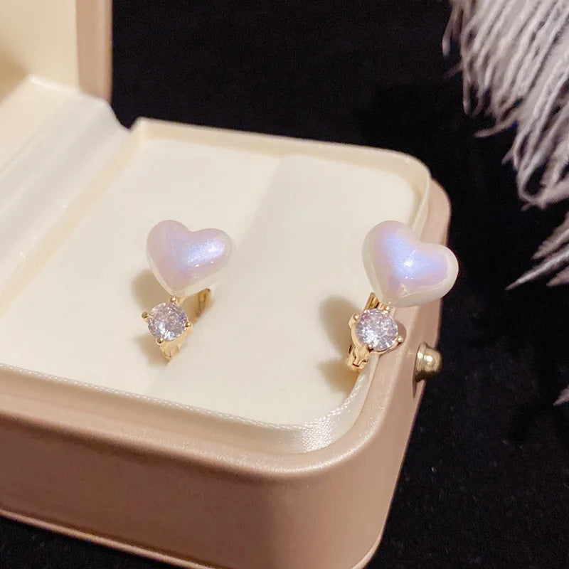 Bohemian Pearl & Rhinestone Stud Earrings