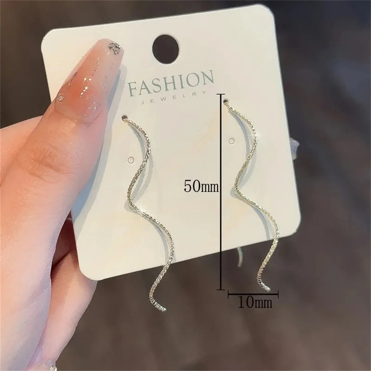 Wavy Tassel Drop Earrings