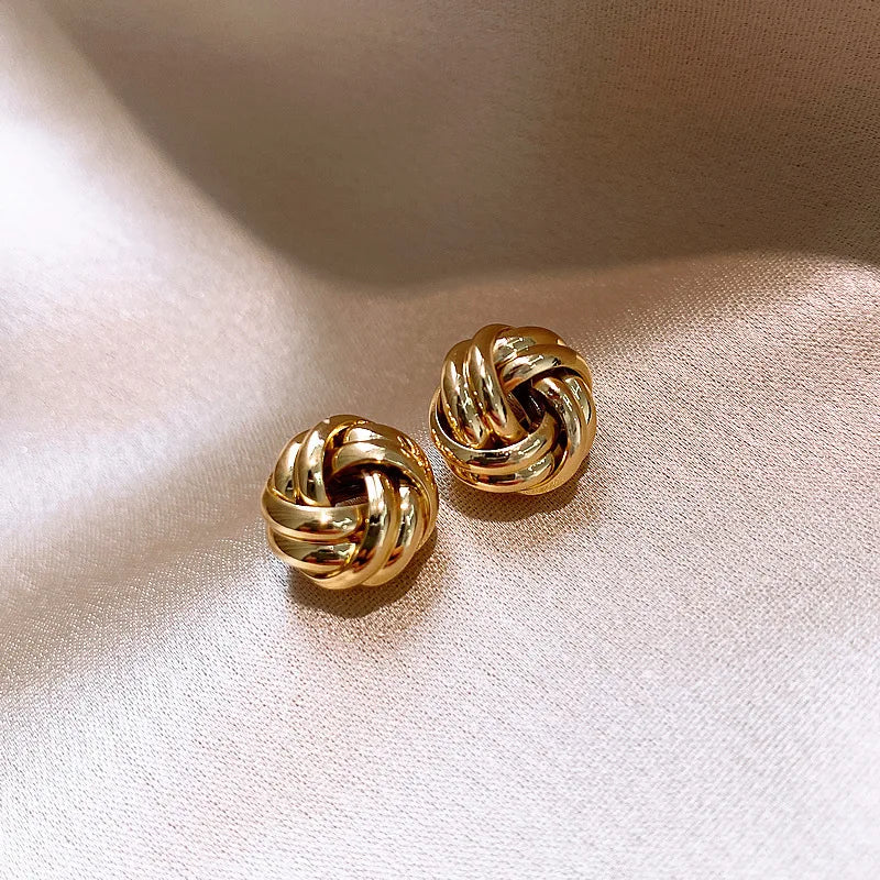Twist Knot Stud Earrings