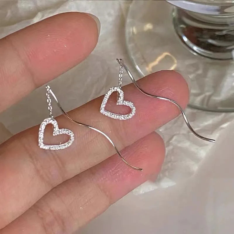Multicolor Geometric Drop Earrings – Crystal & Copper