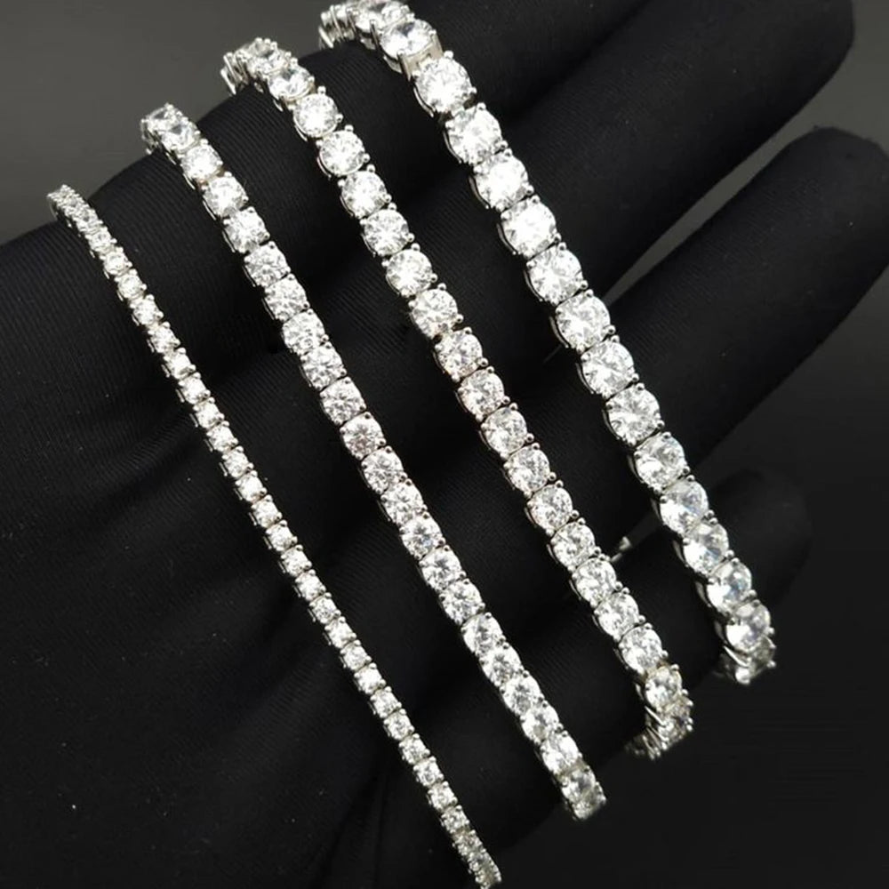D-VVS1 Moissanite Tennis Bracelet – 925 Sterling Silver