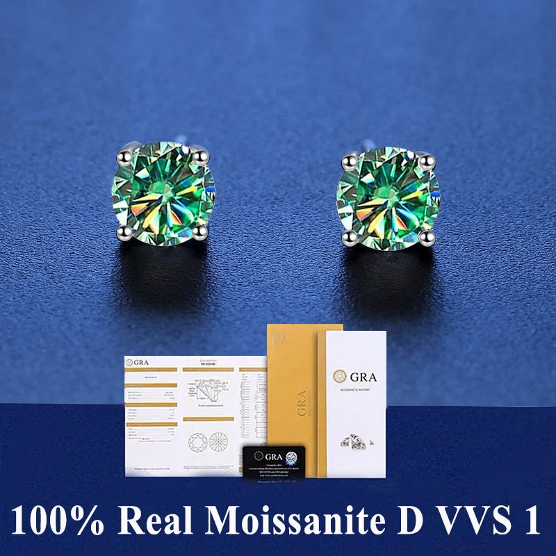 Classic 6-Prong Moissanite Stud Earrings