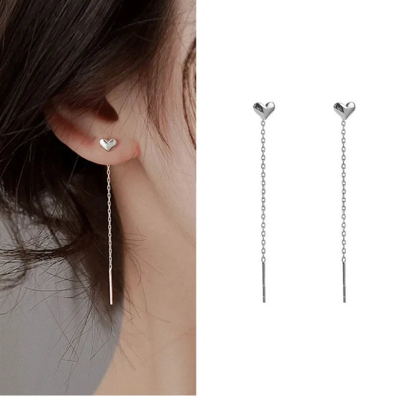 Multicolor Geometric Drop Earrings – Crystal & Copper