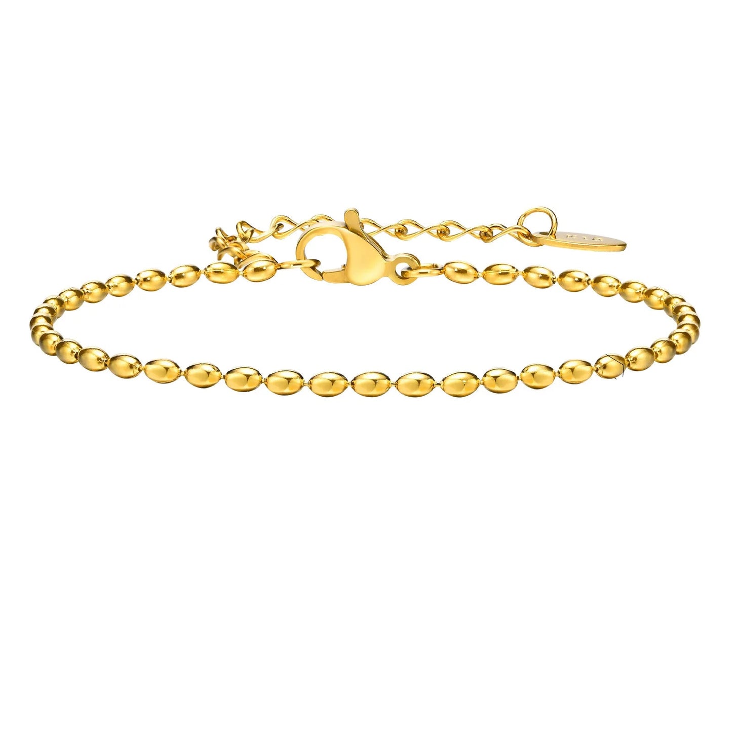 Thin Link Stainless Steel 18K Gold Plated Bracelet