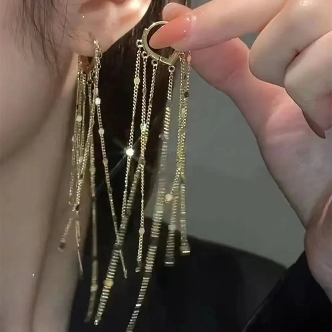 Vintage Droplet Tassel Earrings