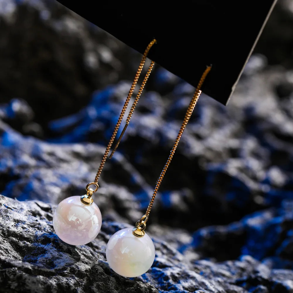 Bohemian Pearl & Rhinestone Stud Earrings