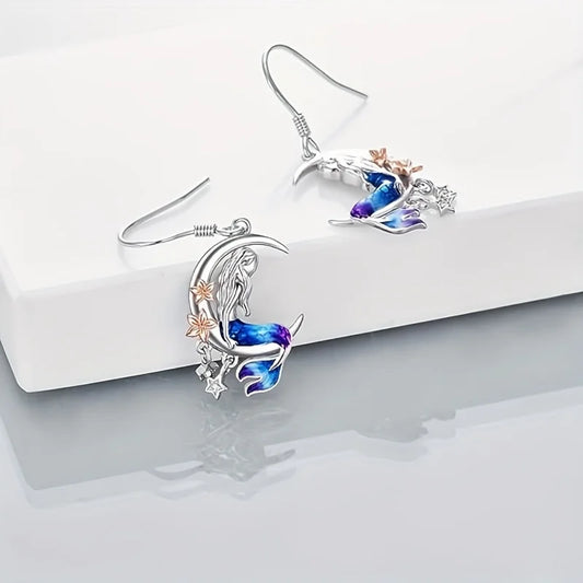 Cute Mermaid Fairy Drop Earrings