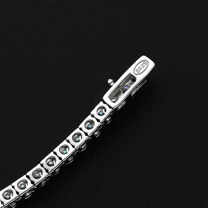 D-VVS1 Moissanite Tennis Necklace – 925 Sterling Silver (3mm/5mm)