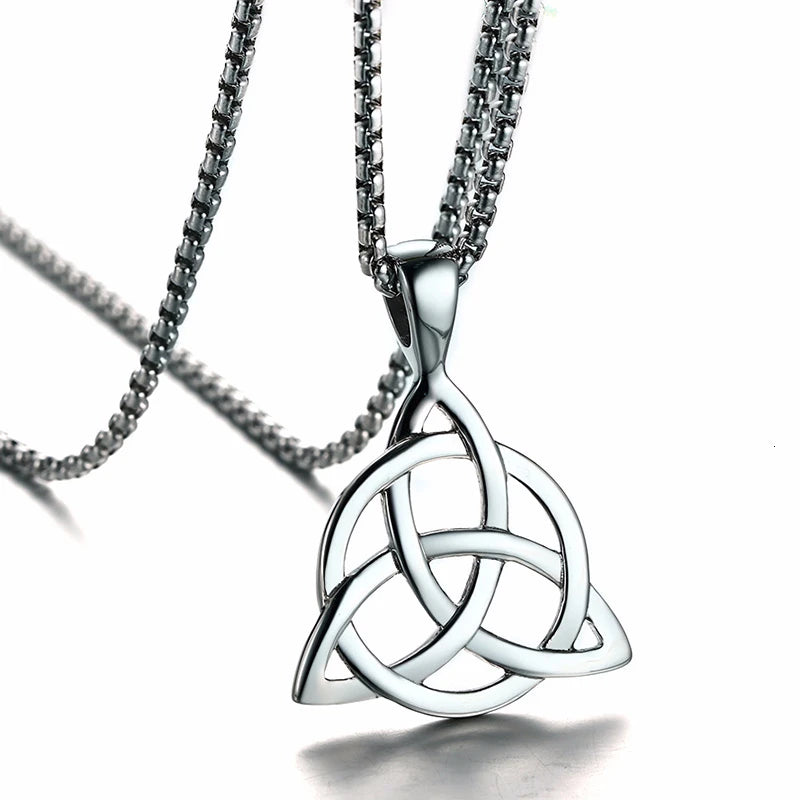 Viking Celtic Knot Necklace - Triple Knot Pendant