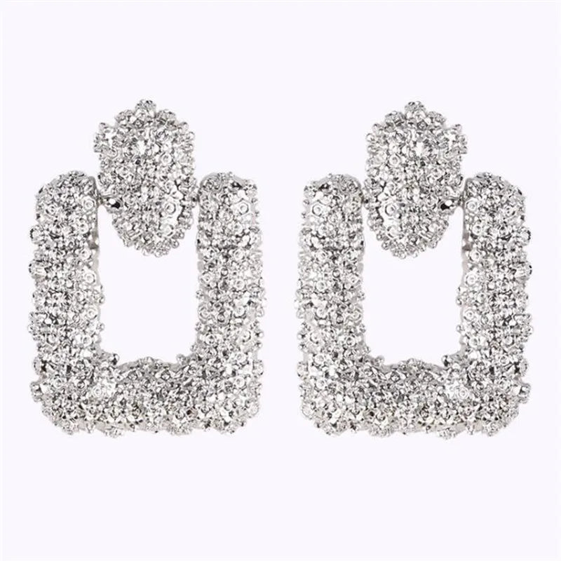 Multi-Shaped Round and Irregular Hollow Pin Earrings