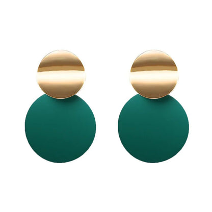 Smooth Round Drop Earrings